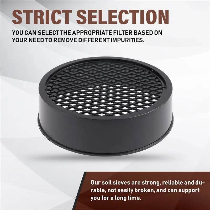 A84X-3Pack Sifting Pan Outdoor Gold Panning Soil Sifter Garden Sieve Mesh Garden Mini Sifting Pan Soil Sand Sieve For Outdoor