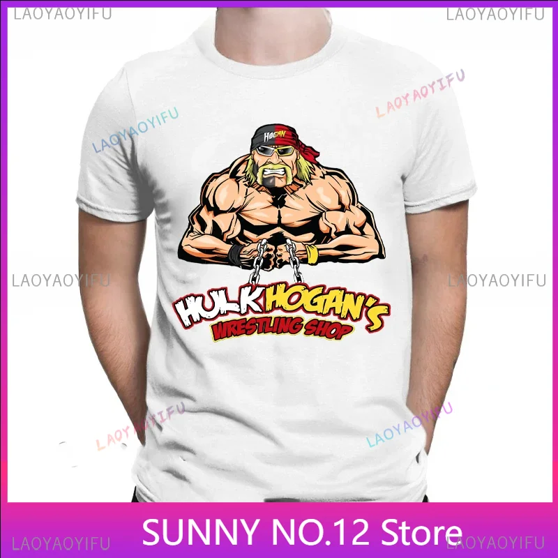 Hu lk - Hogan Wrestling Fun Popular Printed T-shirt Summer Men's and Women's Wrestling Fans Fashion Street Top Customized Tee