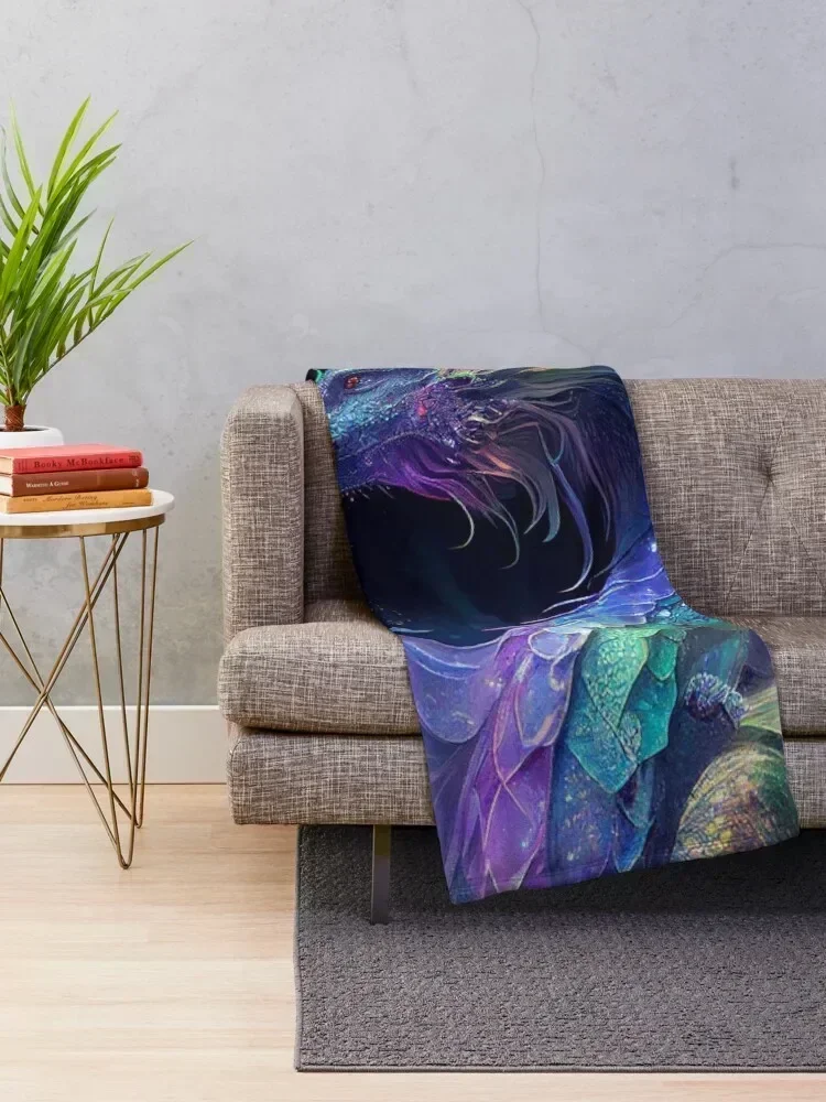 Celestial Dragon Throw Blanket