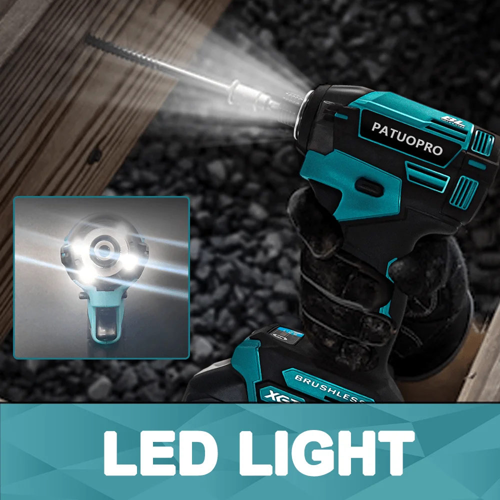 1/4inch Brushless Electric Impact Screwdriver 4-Speed Cordless Compact Screwdriver Handheld Power Tool For Makita 18V Battery