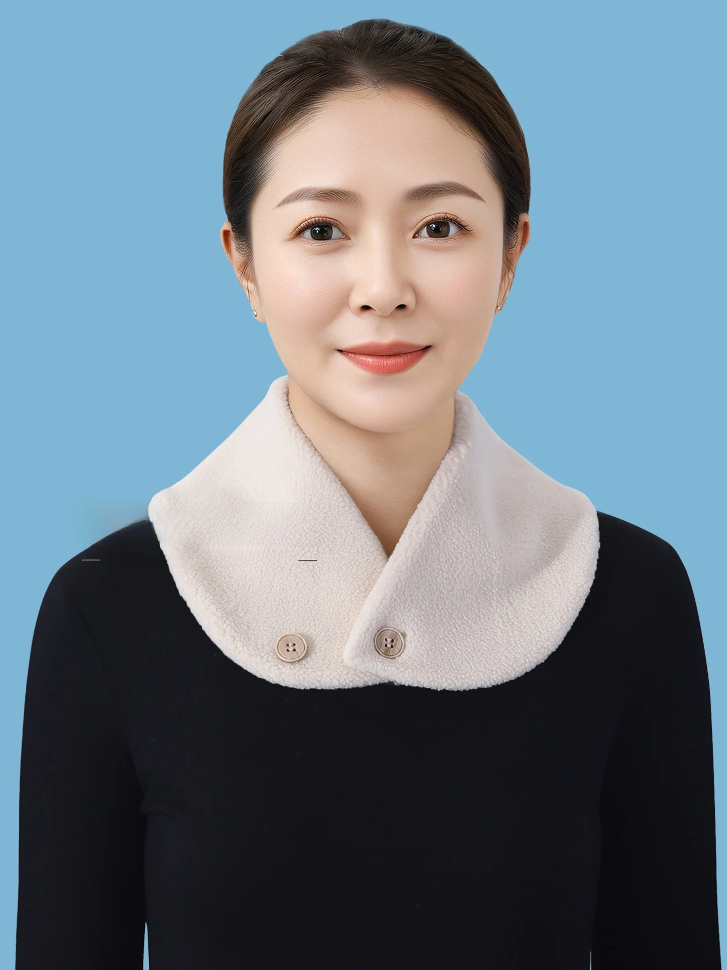 Double-Sided Fleece Neck Warmer Versatile Shoulder Protector Fake Collar Warmth Cervical Spine Protection Fashionable Scarf