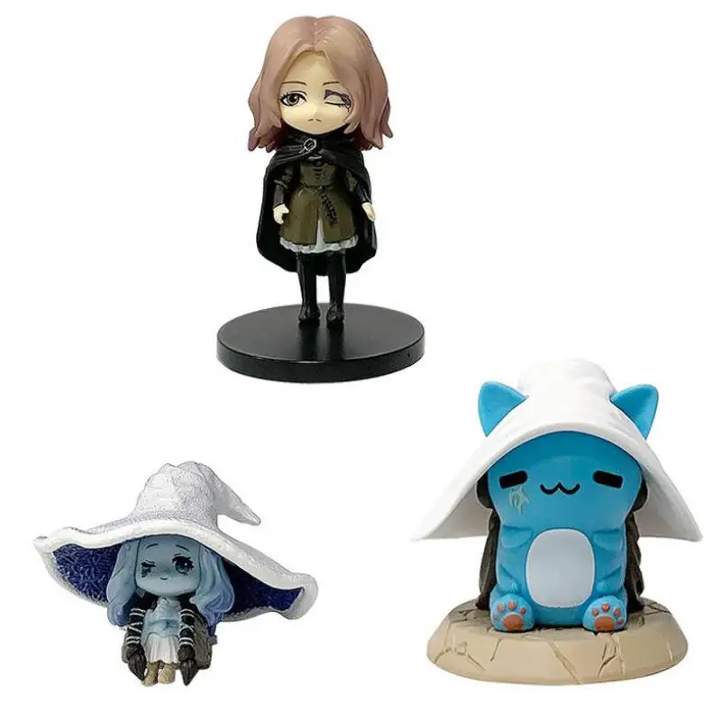 Elden Game Periphery Anime Figure Toy para Crianças, ornamento de mesa, decoração Melina fofa, brinquedo de boneca para crianças, versão Q, 6,5-9cm