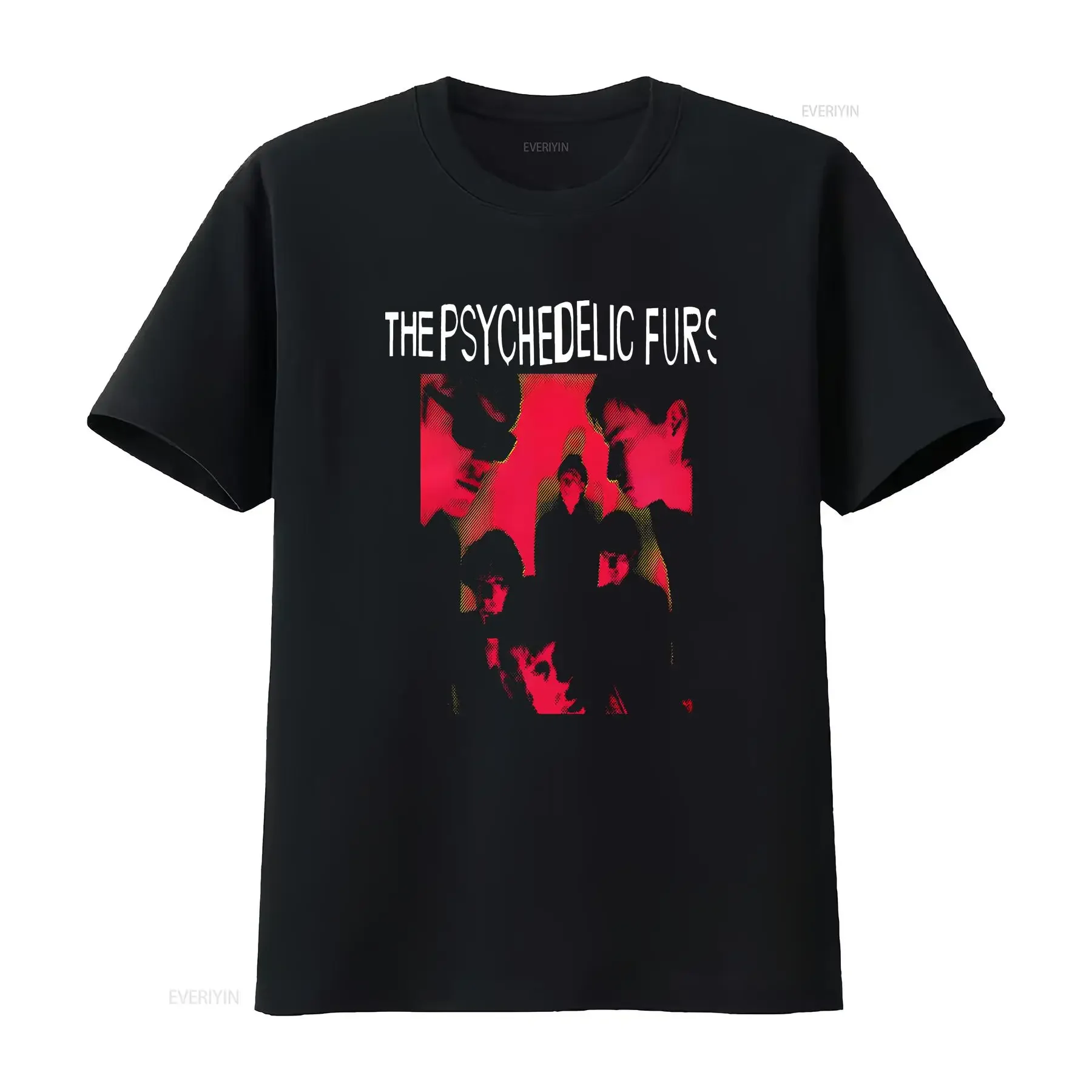 Camiseta de pieles psicodélicas, nueva ola, vintage, lavada, moda ligeramente, ropa de calle, versátil, gráfico informal transpirable para hombre