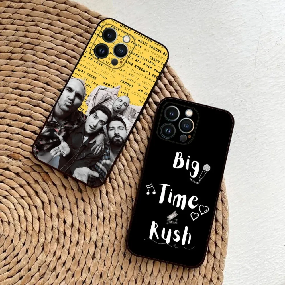 

B-Big Time R-Rush Music Phone Case For iPhone 15,14,13,12,11,Plus,Pro Max,XS,X,XR,SE,Mini,8,7 Soft Silicone Black Cover