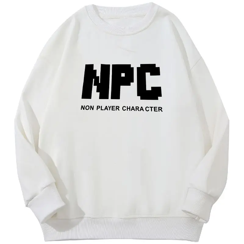 Npc الجرافيك البلوز الرجال الخريف فضفاض البلوز ملابس كاجوال للجنسين س الرقبة الأعلى الدافئة مريحة أزياء الشارع الشهير #2