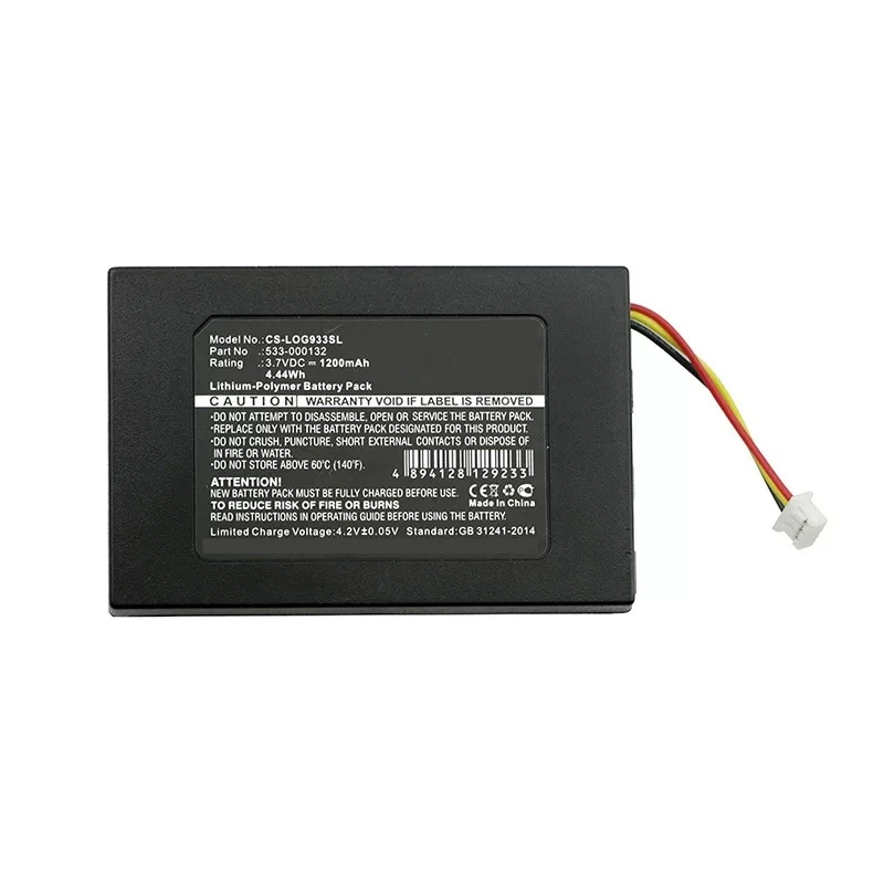 533-000132 3.7V 1200mAh Li-po Replacement Battery for Logitech G933 G533 G933S Wireless Headset Battery with Installation Tools