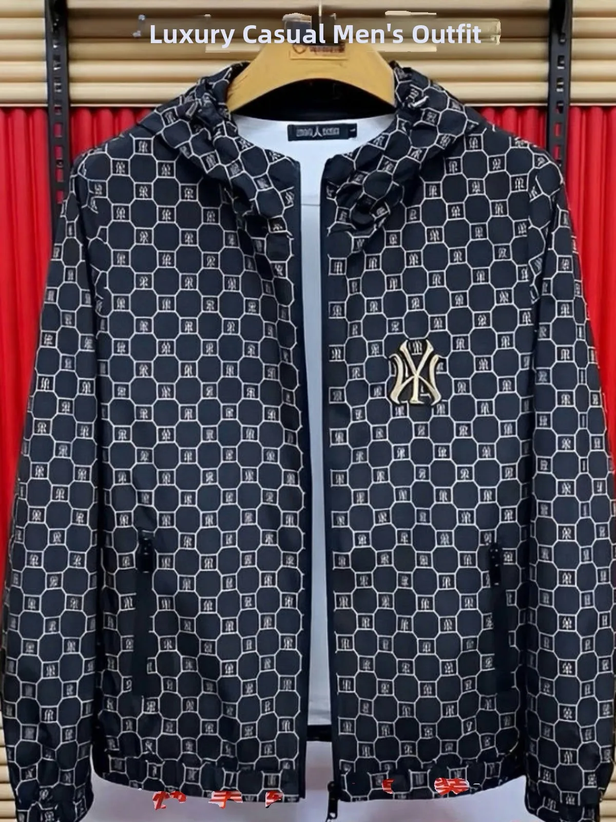 

Мужская повседневная удобная куртка с клетчатым принтом, модная городская одежда на весну-осень, молодежная, на молнии