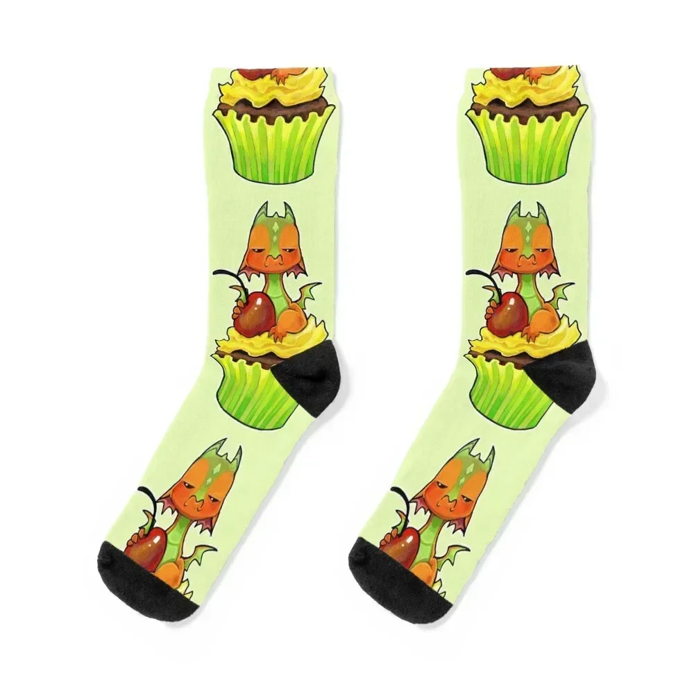 

Cupcake dragon sour cherry Socks hiking christmas gift custom sports Women's Socks Men's
