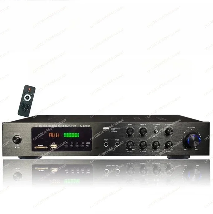 AV-628BT5 channel 600W high-power household plug-in card Bluetooth power amplifier cross-border subwoofer