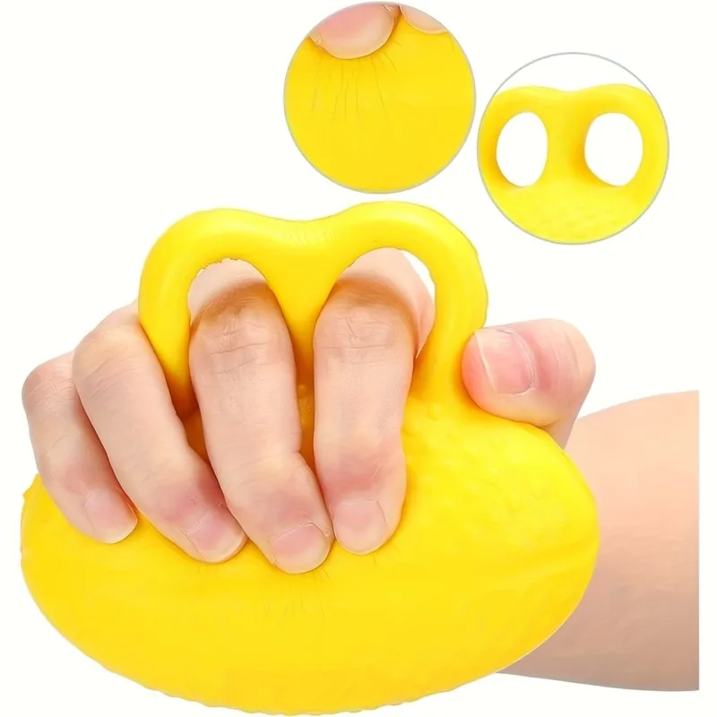 

Yellow Grip Ball Exercises Strength Muscles High Elasticity PU Grip Ball for Rehabilitation and Finger Exercise Egg Shape