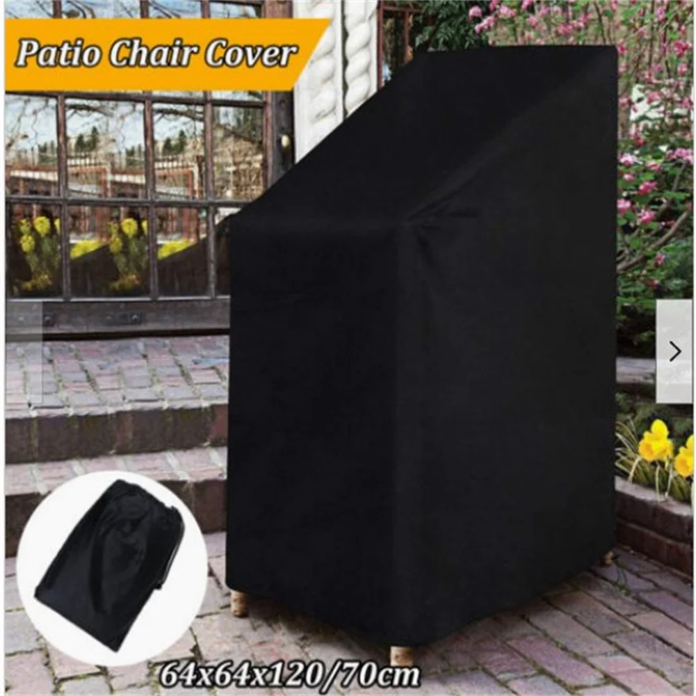 Outdoor Chair Covers With Adjustable Hem Cord Portable Lightweight Waterproof Furniture Protective Cover For Lounge Deep Seat