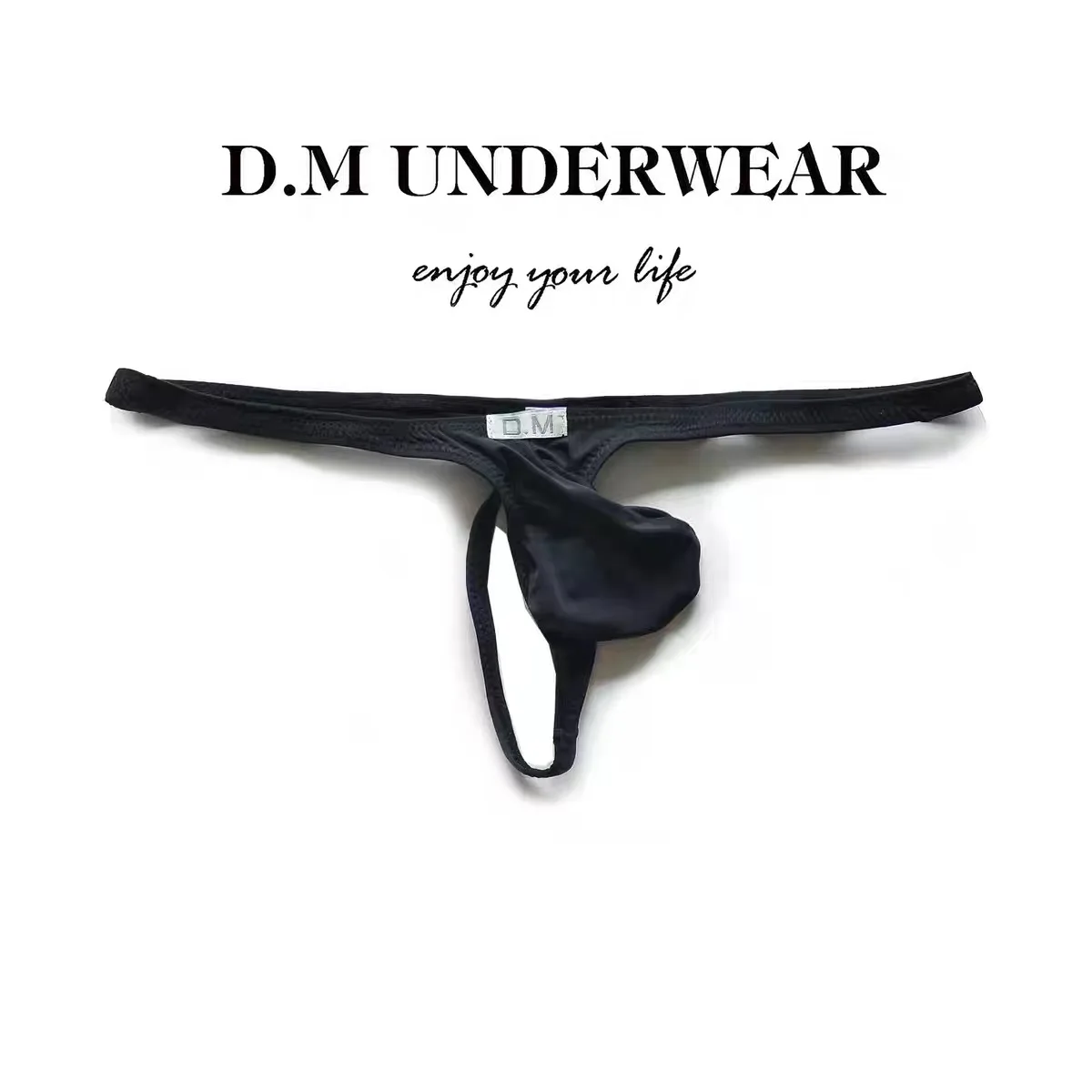 DM men black underwear thong personality