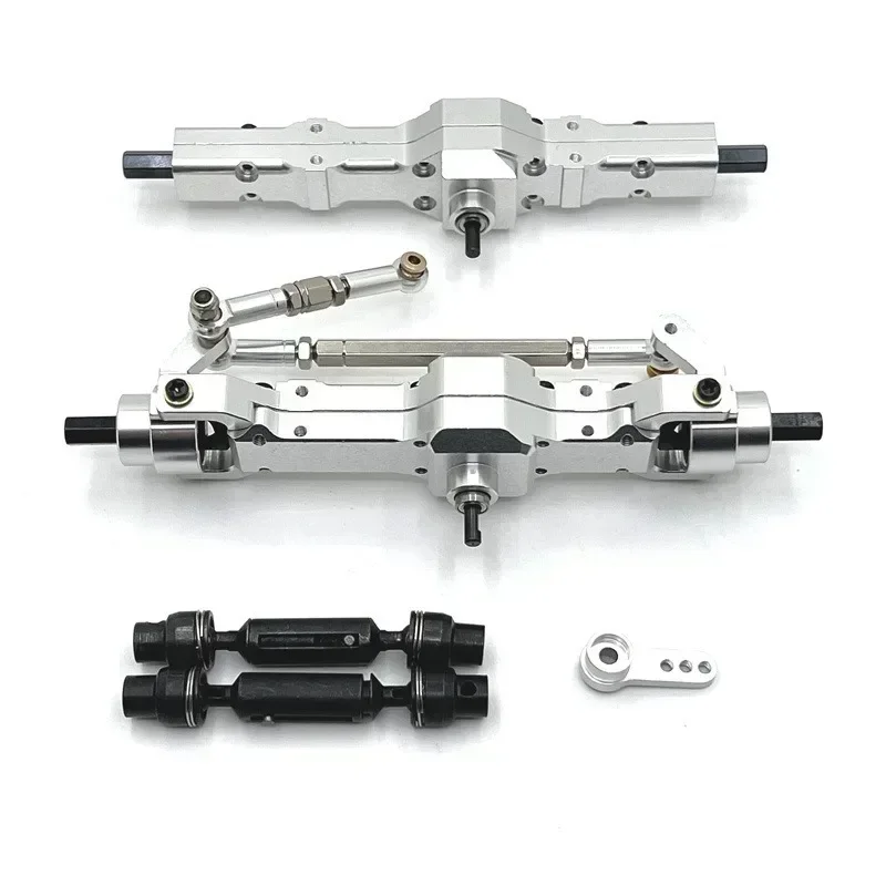 WPL 1/10 C74 1/16 C14 C24 C34 C54 B14 B24 eje trasero delantero de Metal y eje de transmisión conjunto de brazo Servo RC piezas de mejora de coche Accesorios