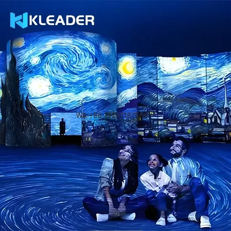 Wmwmnu Interactive 360 Projection Room Cave 3D Holographic Magic Space Virtual World Immersive KTV System Solution Panoramic