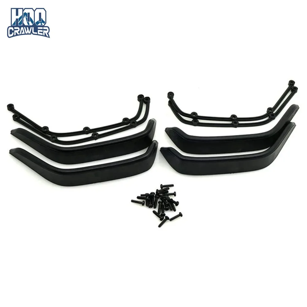 1/10 RC Fender Flares Wheel Arch Protector Mud Flaps for 1/10 RC Crawler Axial SCX10 JK Wrangler Body Shell