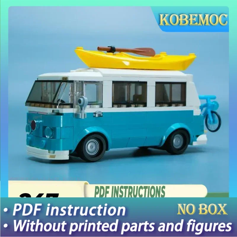 

Модель городского транспортного средства Moc, строительные кирпичи Creator T2, кемпер, фургон, технология, модульные блоки, подарки, рождественские игрушки, наборы «сделай сам», сборка