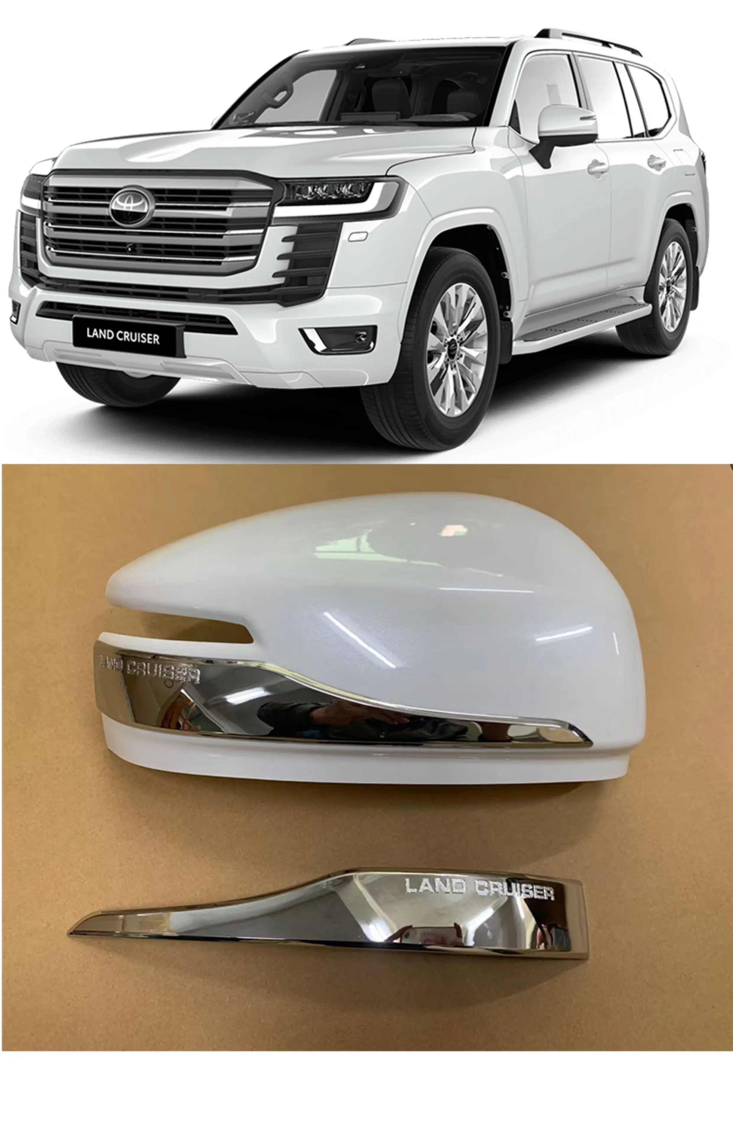 

Suitable for LC300 rearview mirror decorative strip, rearview mirror decorative strip, electroplating modification parts, specia