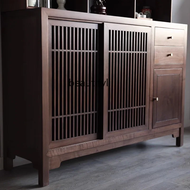 DD132 Entry solid wood storage dining side cabinet Modern light luxury high-end storage cabinet, new Chinese dining cabinet
