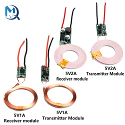 5V 1A/5V2A Wireless Power Supply Module Wireless Charger Module Transmitter Receiver Terminal Circuit Board Module for DIY Phone