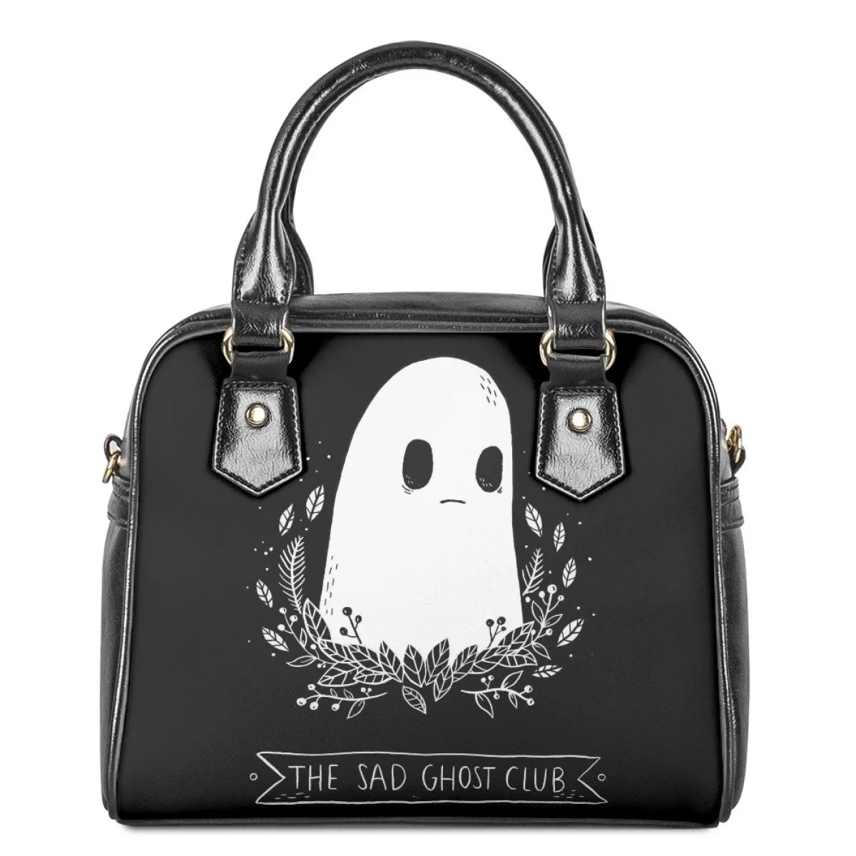 Fashion New Women's Crossbody Bags Cartoon Ghost Pattern Print Shoulder Bag Casual Shopping Travel Ladies Handbag Halloween Gift