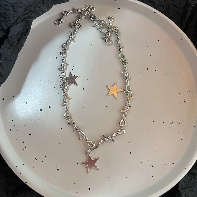 Hip Hop Star Cuban Necklace For Man Woman Punk Titanium Steel Clavicle Chain Choker Street Jewelry Kpop Accessories Wholesale image 4