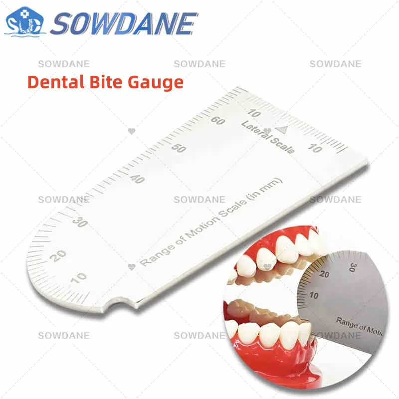 New Dental Bite Gauge Caliper Mouth Gag Opening Capacity Measuring Ruler Stainless Steel