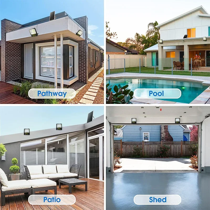 2 head LED Flood Lamp Street Wall Solar LED Solar Light Outdoor Remote Control Waterproof For Garden Path Landscape Spotlight