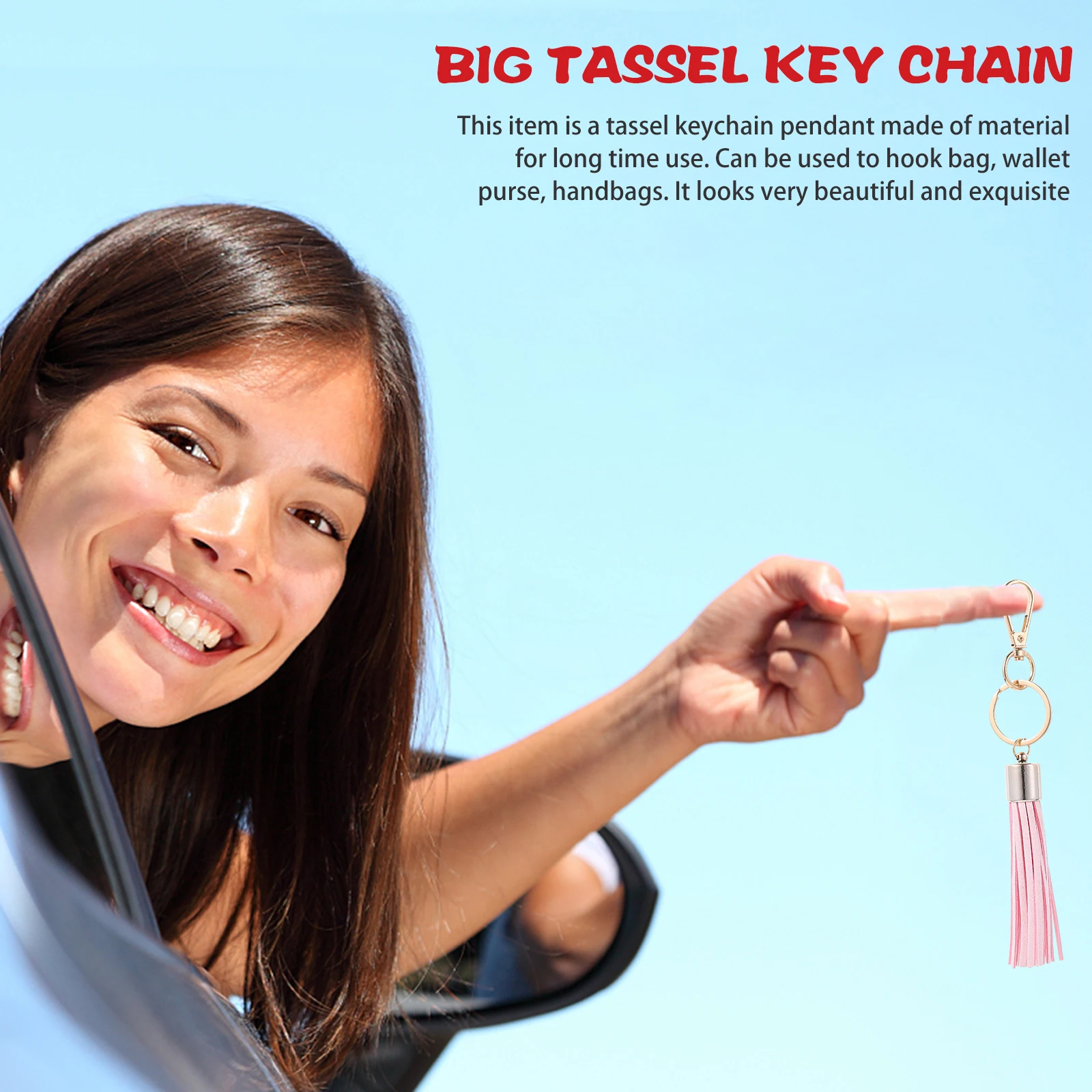 

3 Pcs Tassel Keychain Straps Bag Charms Hanging Pendant Decoration Adornment Creative Ornaments Rings Decorate