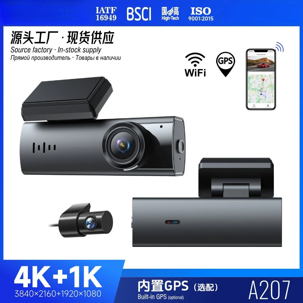 ドライブレコーダー-4k-隠しgps-wifi-360度ドライブレコーダー-前後デュアル録画ビデオ