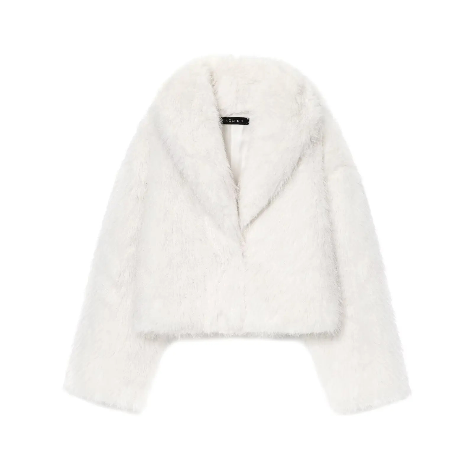 

Women's Elegant Faux Fur Coat Autumn Winter Fashion Street Style Versatile Jacket Long Sleeves Lape Warm Loose Fit Outwear