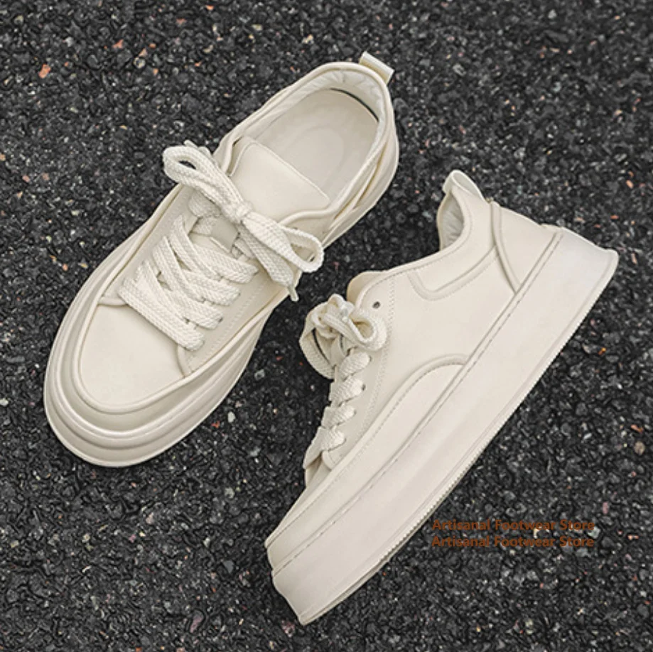 

Мужские кроссовки на толстой подошве для увеличения роста, осенне-зимние, дышащие, нескользящие, спортивные, повседневные, белые, модные, люксовые