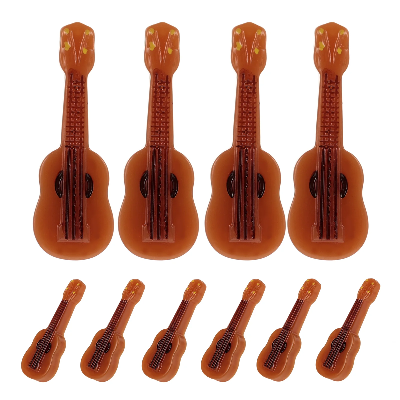 10 Pcs Musical Instrument Guitar Model Dollhouse Resin Mini Decorative Accessory