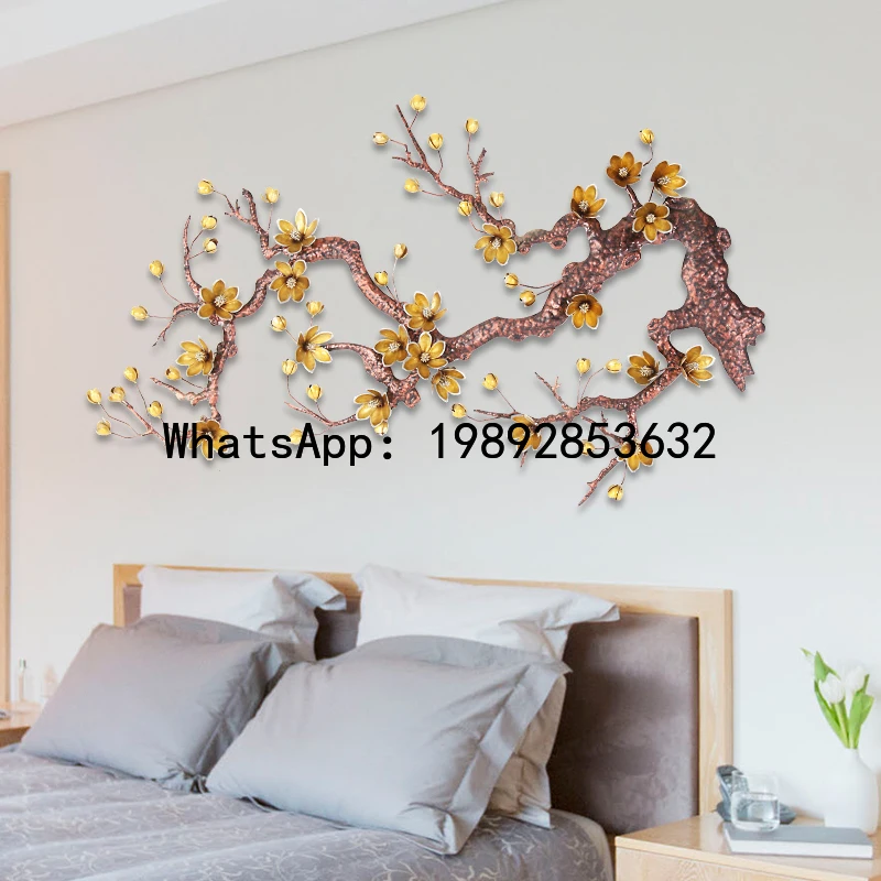 XL Living Room Hanging Decoration Iron Art Magnolia Flower Sofa Background Wall Decoration Soft Art Hanging Piece
