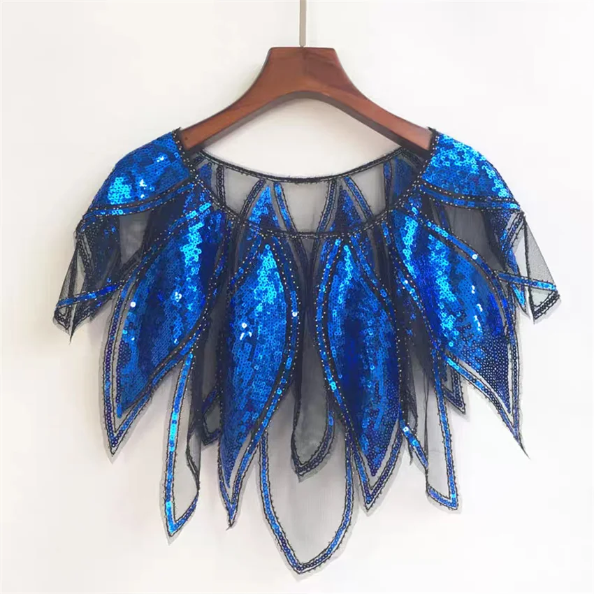 2025 Europe and America Women Short Lace Shawl Capes All-match Lady Party Sequins Wrap Bolero Accessories Coat Princess Tops 007