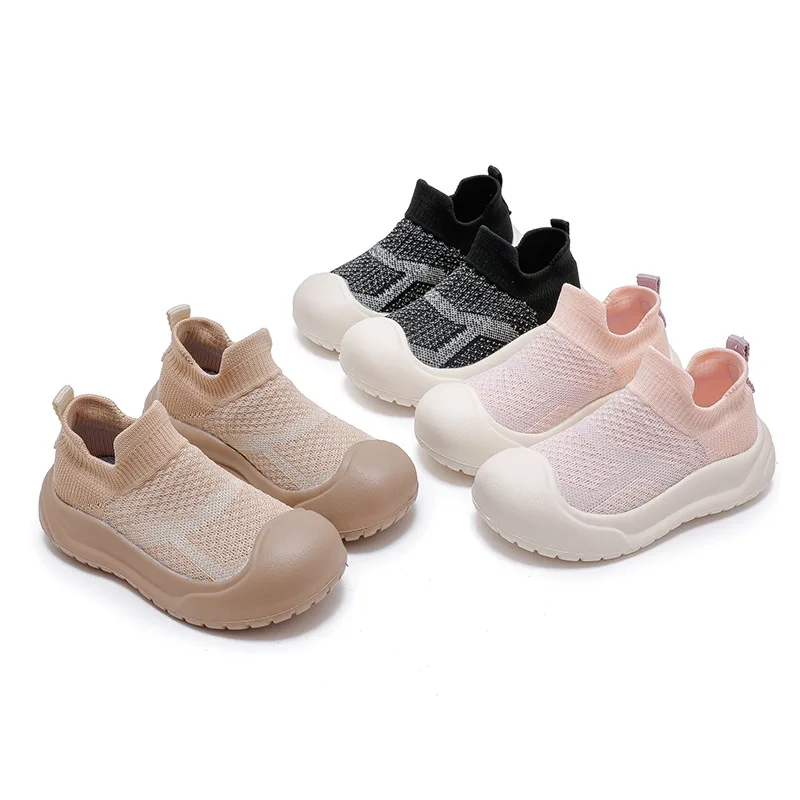 Fashion Sport Shoes For Children Knitted breathable Toddler Kid's Sneakers Ergonomics Anti-slippery Boy's Girl's Running Shoe
