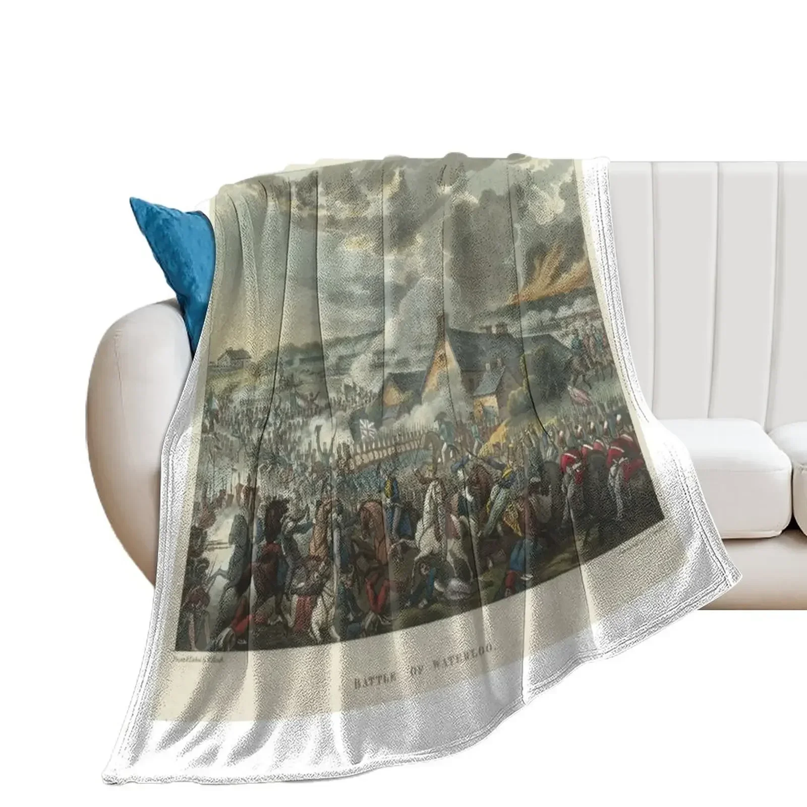 The Battle of Waterloo - La Haye Sainte & Hougoumont Throw Blanket Quilt Cute Decorative Throw Blankets