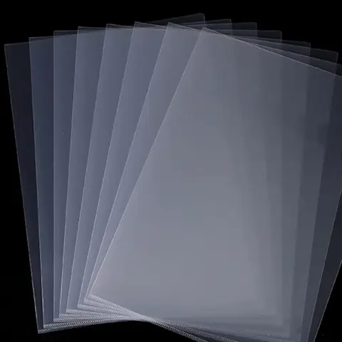 10pcs L-Type A4 Folder Monolithic Folder File Protective Cover Transparent File Envelope Folder