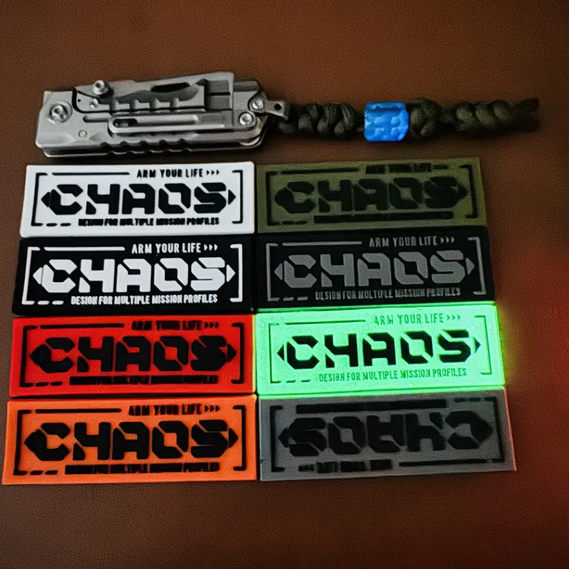 Luminous Chaos Gear Parche táctico de PVC para ropa y mochila - imagen 2