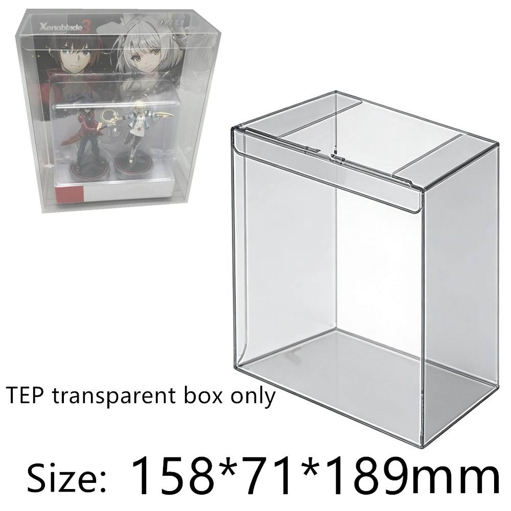 Protector de caja transparente para Noah&Mio Amiibo, paquete de 2 cajas coleccionables, caja de almacenamiento TEP, estuche transparente para exhibición