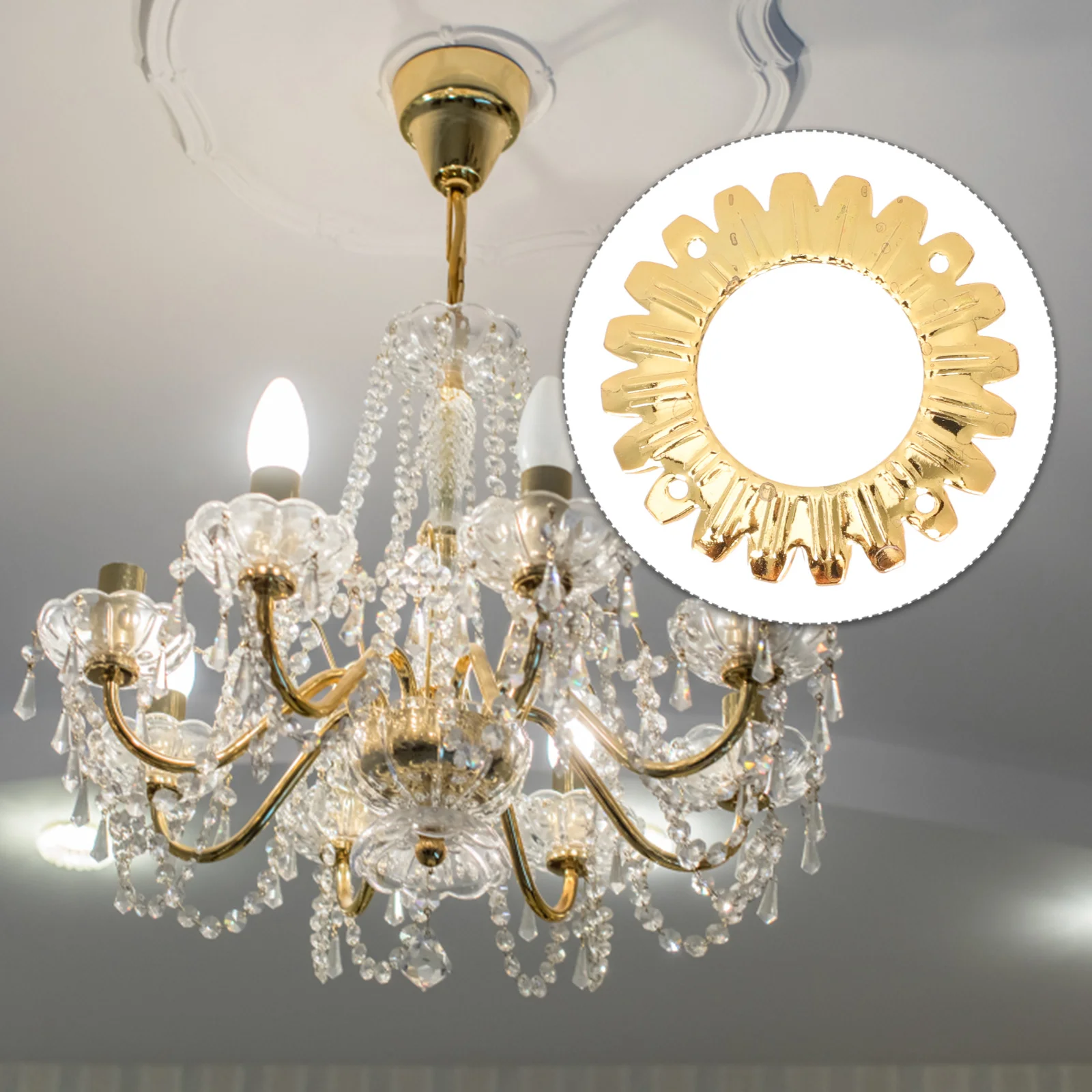 

12 Pcs Chandelier Accessories Light Parts Lamp Shade Reducer Rings Socket Pendant Lights Decoration Hardware