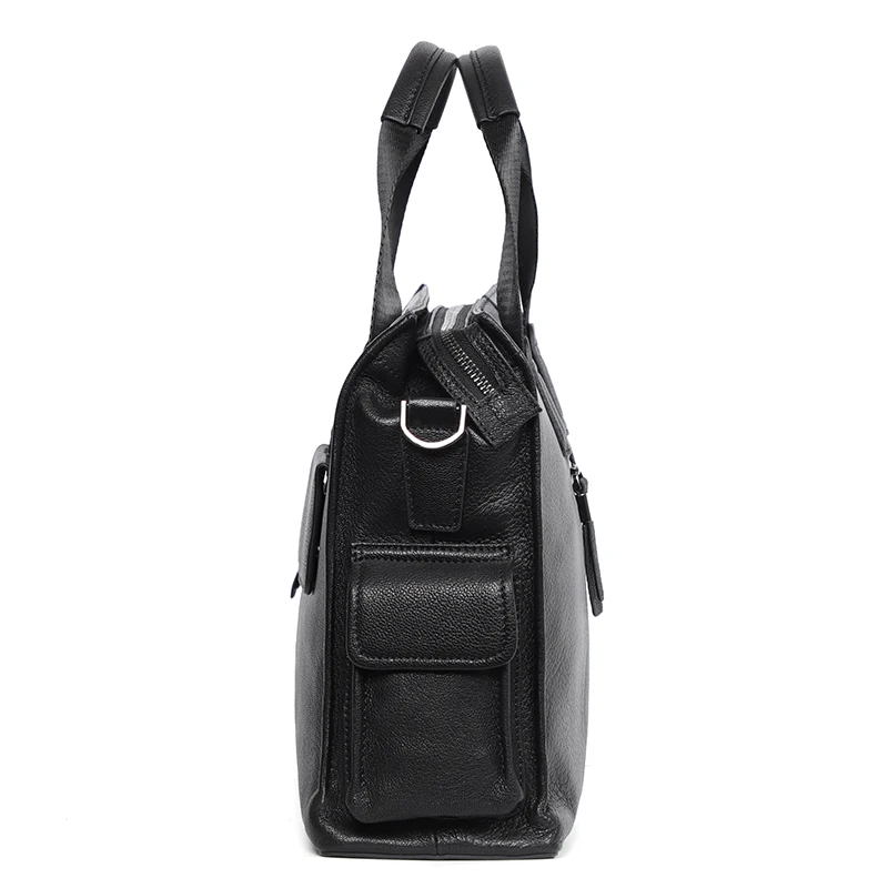New Design men's Briefcase Genuine Leather Laptop Handbag Sheepskin Business Office Shoulder Bag Male Laptop Briefcase Totes