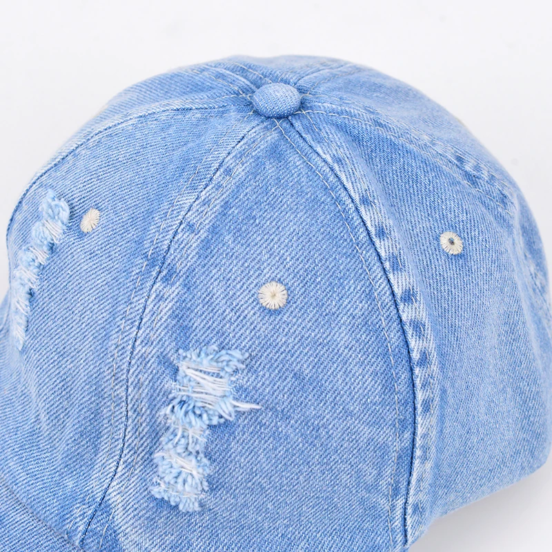 Autumn Winter Solid adjustable denim sports hat Women baseball cap Men vintage cotton baseball cap Trucker hats gorros 5