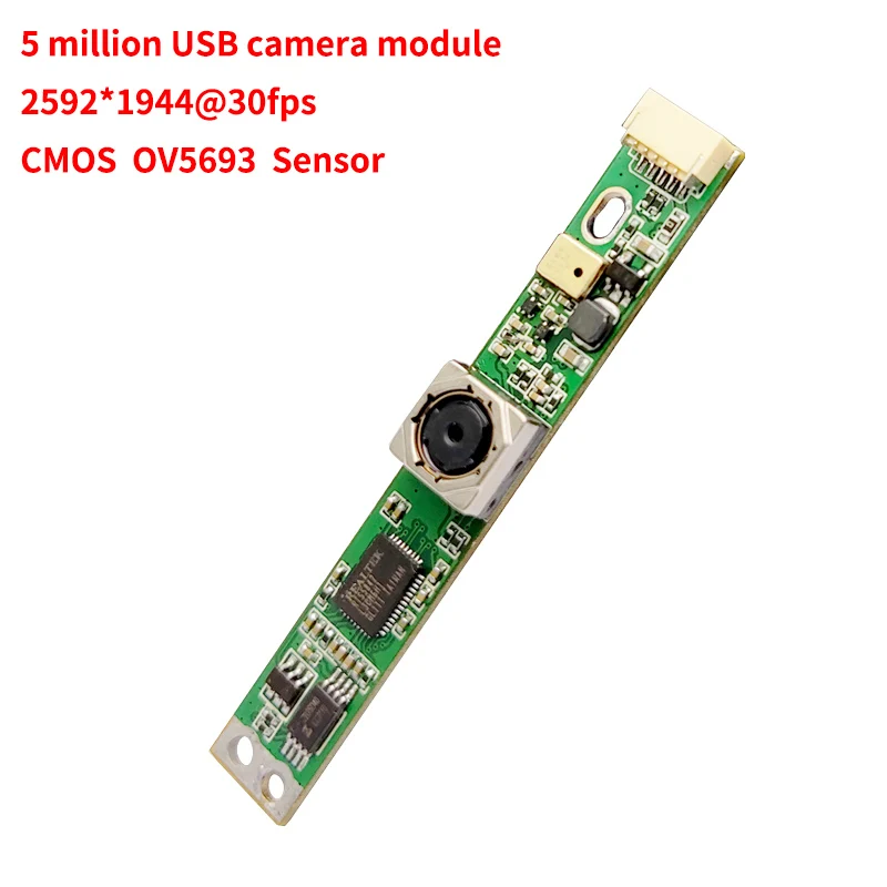 

ps5 Placa de módulo de câmera USB OV5693 2592*1944 68 graus 30fps foco automático com microfone 5MP para Win Android IOS Linx