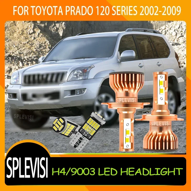 

for Night Vision Wide Coverage reliable H4 LED HEADLIGHT For Toyota Prado 120 Series 2002 2003 2004 2005 2006 2007 2008 2009