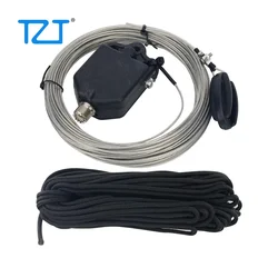 TZT JYR4010-400W/JYR4010-60W High Power End Fed 4 Band Shortwave Antenna with 1:64 Balun for 10/15/20/40Meter Wave