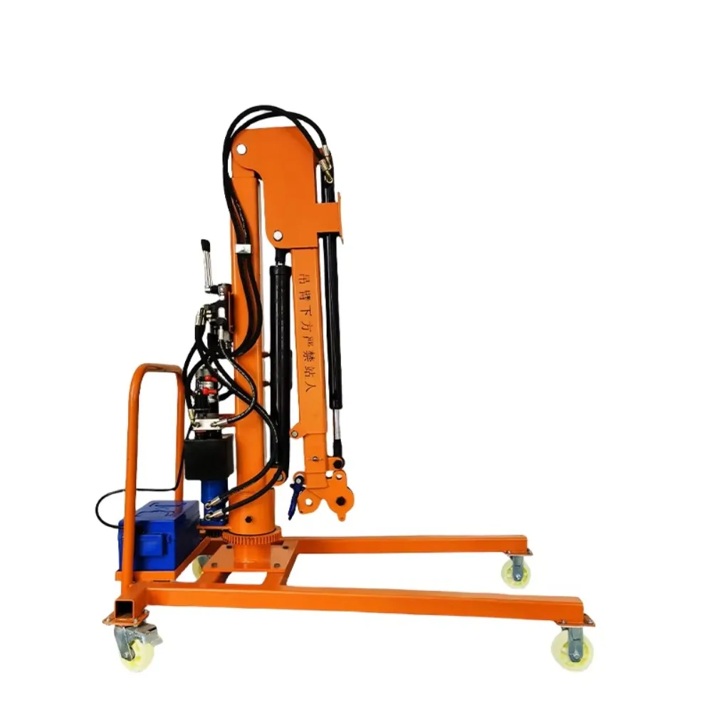 Remote Control Hydraulic Mini 1/2 Ton Pick up Lift Truck Mounted Cranes With Electric Motor Power Unit Movable Electric Crane