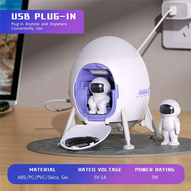 A07F-Astronaut Galaxy Light Projector Space Lander Spacecraft Ceiling Projector With Remote Control Projection Night Light