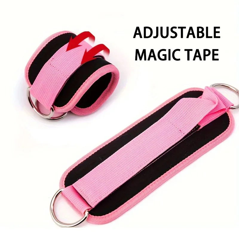 For Gantry Rear Kick Training Hip Exercise Lower Body Exercise Adjustable Leg Straps 1Pcs Pink Fitness Ankle Straps