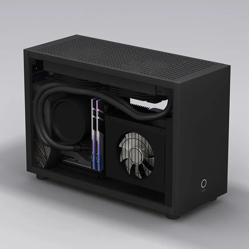 GEK PC 케이스 추천 및 평가: GEEEK M5 A4 mini ITX 사이드 트랜스페어런트 240 워터쿨드 소형 케이스