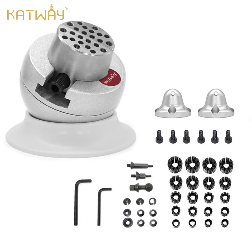 KATWAY Mini Engraving Ball Vise Set for Jewelry, Small Metal Block with Micro Standard for Handcraft Tools and Ring Crim HH-A04D